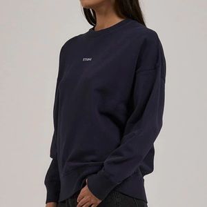 Thrills Blue Oversized Crewneck Sweatshirt Size XS